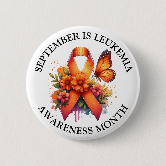 September is Leukemia Awareness Month Ronde Button 5,7 Cm (Voorkant)