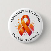 September is Leukemia Awareness Month Ronde Button 5,7 Cm (Voorkant)
