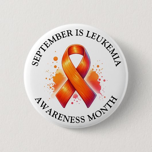 September is Leukemia Awareness Month Ronde Button 5,7 Cm (Voorkant)