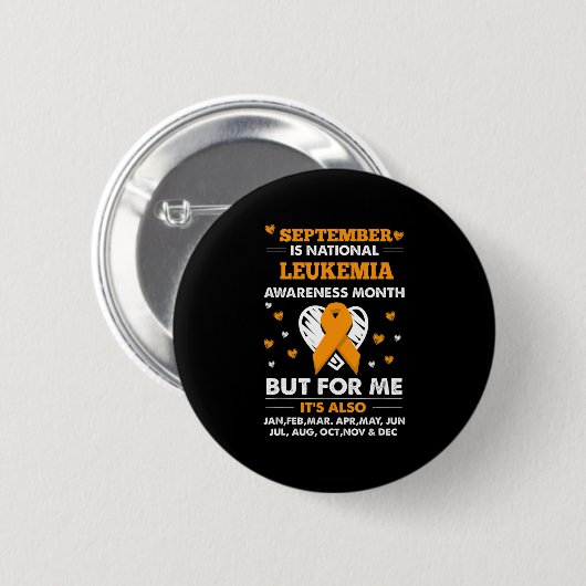 September is Leukemia Awareness Month Ronde Button 5,7 Cm (Voorkant /achterkant)