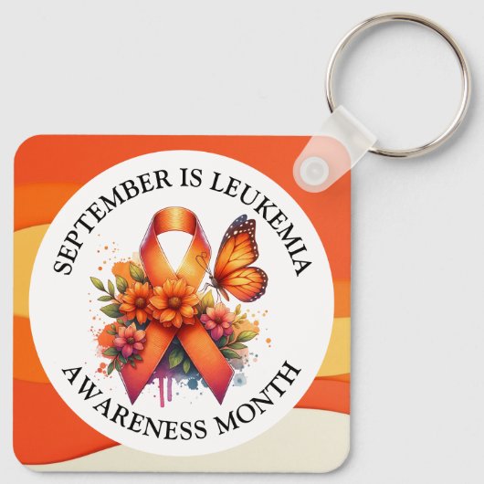 September is Leukemia Awareness Month Sleutelhanger (Achterkant)