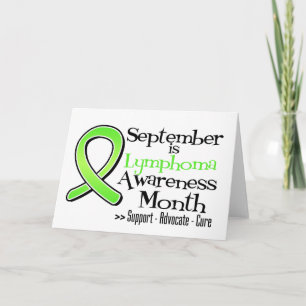 September is Lymphoma de Maand van de Voorlichting Kaart