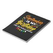 September is mijn verjaardag de hele maand septemb notitieblok (Linkerzijde)