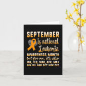September is National Leukemia Awareness Month War Kaart (Gele Bloem)