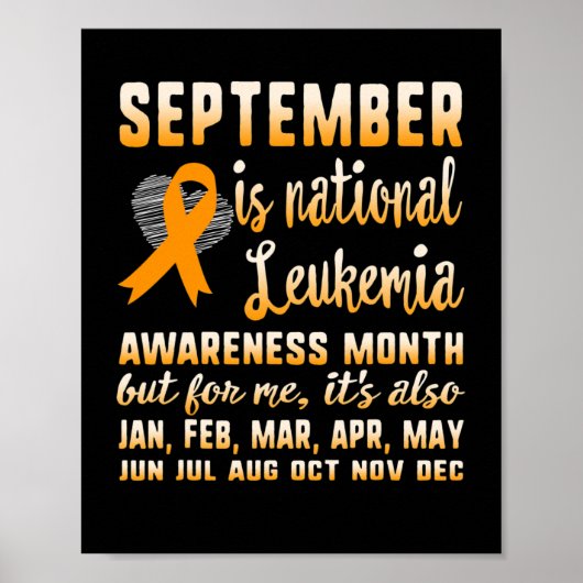 September is National Leukemia Awareness Month War Poster (Voorkant)