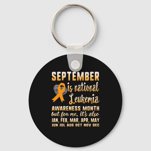 September is National Leukemia Awareness Month War Sleutelhanger (Voorkant)