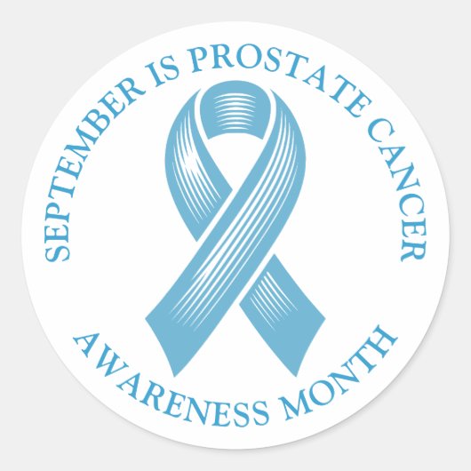 September is Prostate Cancer Awareness Maand Ronde Sticker (Voorkant)