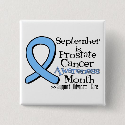 September is Prostate Cancer Awareness Maand Vierkante Button 5,1 Cm (Voorkant)