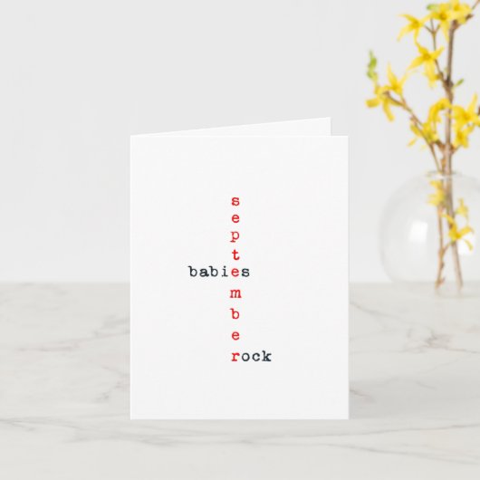 september kaart (Gele Bloem)