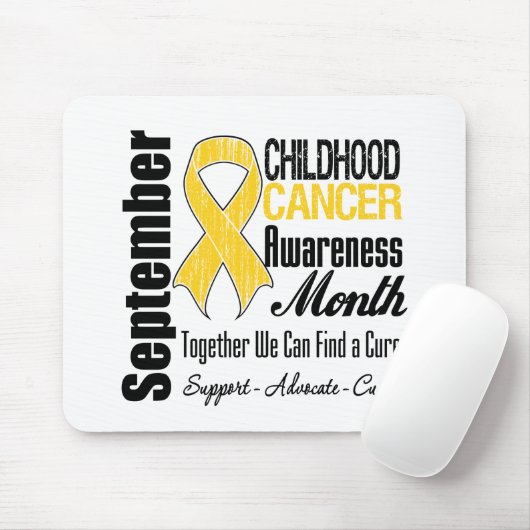 September Kinderkankermaand Muismat (Met muis)