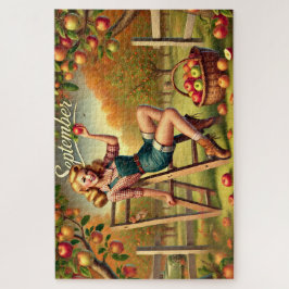 September Landbouw Oogst Pin-Up Legpuzzel