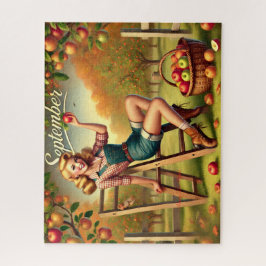 September Landbouw Oogst Pin-Up Legpuzzel