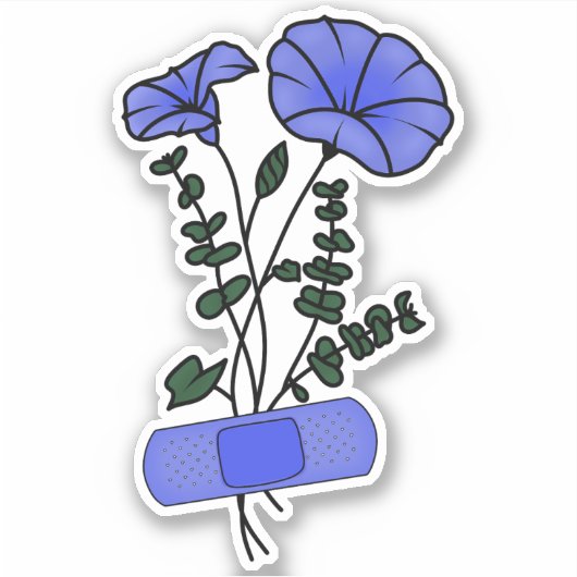 September Morning Glory Bandaid Sticker (Voorkant)