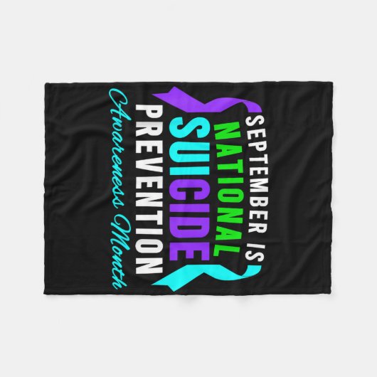 September Nationale zelfmoordpreventie Bewustzijn  Fleece Deken (Voorkant (Horizontaal))