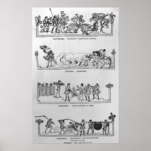 september, oktober, november en december poster (Voorkant)