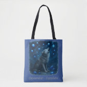 September Saffier – Hemelse Wolf Tote Bag (Voorkant)