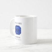 September Saffier Persoonlijke Verjaardag Koffiemok (Voorkant links)
