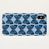 September Sapphire Blue Butterfly Pattern Design Case-Mate iPhone Case (Achterkant (horizontaal))