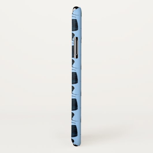 September Sapphire Blue Butterfly Pattern Design Case-Mate iPhone Case (Achterkant / rechts)