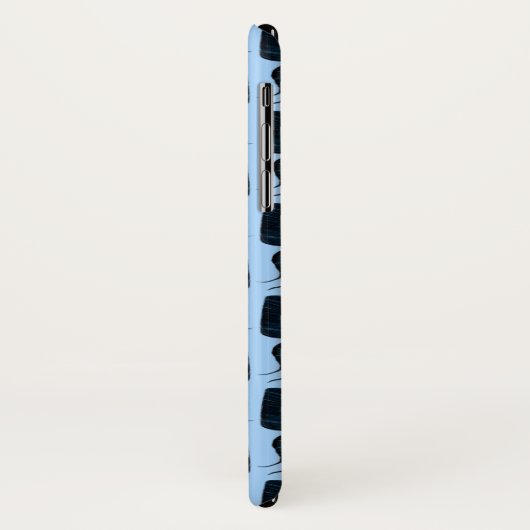 September Sapphire Blue Butterfly Pattern Design Case-Mate iPhone Case (Achterkant/links)