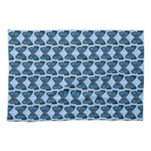 September Sapphire Blue Butterfly Pattern Design