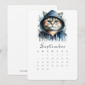 September Stand-alone Kalender Kat Splash Art Menu (Voorkant / Achterkant)