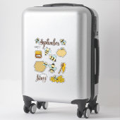 September Stickerblad - Knusse Bijen & Herfstbegin Sticker (Koffer)