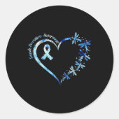 September Suicide Prevention Awareness Dragonfly H Ronde Sticker (Voorkant)