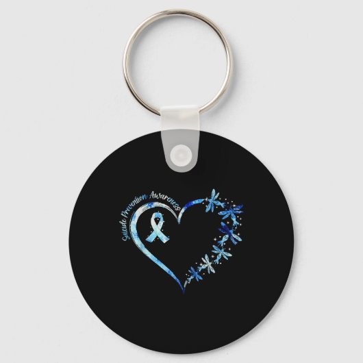 September Suicide Prevention Awareness Dragonfly H Sleutelhanger (Voorkant)