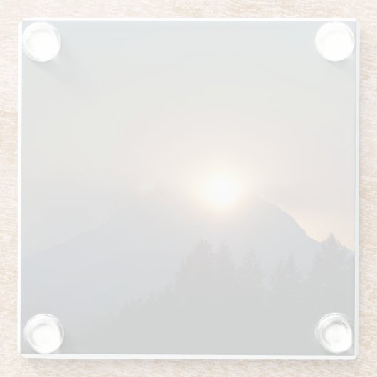 September Sunrise Glazen Onderzetter (Achterkant)