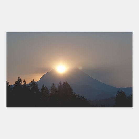 September Sunrise Rechthoekige Sticker (Voorkant)