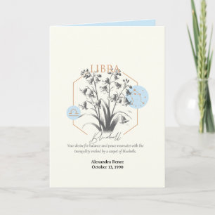 September tot oktober Geboorte Bloem Aangepaste Ve Kaart