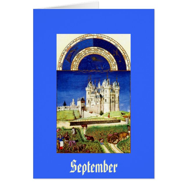 September - Tres Riches Heures du Duc de Berry (Voorkant)
