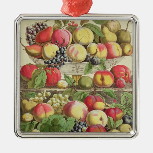 september, uit 'Twaalf maanden fruit' Metalen Ornament (Voorkant)