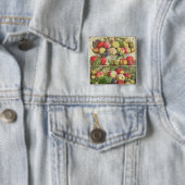 september, uit 'Twaalf maanden fruit' Vierkante Button 5,1 Cm (In situ)
