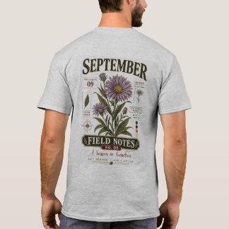 September Veldnotities No. 09 Oude Aster Bloem T-shirt