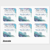 September Verborgen juwelenkaartenlabel Vierkante Sticker (Vel)