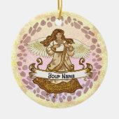 September Verjaardag Angel verjaardag aangepaste o Keramisch Ornament (Voorkant)