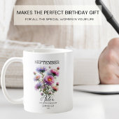  September Verjaardag Aster Flower Koffiemok