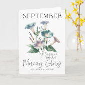 September Verjaardag Geboorte Maand Bloem Ochtend Kaart (Gele Bloem)