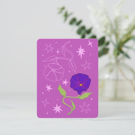 September Verjaardag Maand Kaart (Morning Glory) (Staand voorkant)