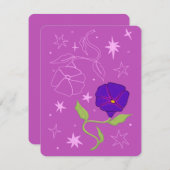 September Verjaardag Maand Kaart (Morning Glory) (Voorkant / Achterkant)