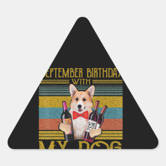 September Verjaardag met mijn Corgi Dog 2020 cadea Sticker