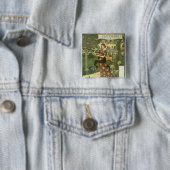 September Vierkante Button 5,1 Cm (In situ)