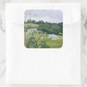 september vierkante sticker (Tas)