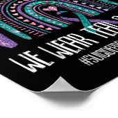 September We Draag Blauwgroen Paarse zelfmoordprev Poster (Hoek)