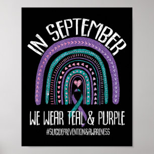 September We Draag Blauwgroen Paarse zelfmoordprev Poster