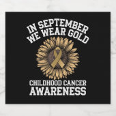 September We Draag Gold Childhood Cancer Awareness Bier Etiket (Enkel label)