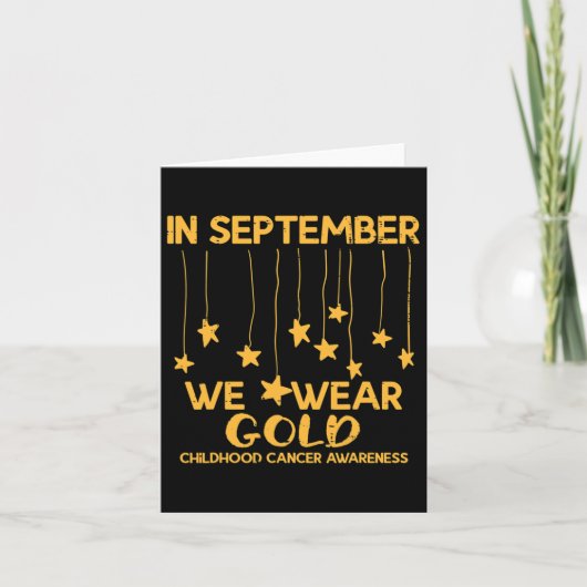 September We Draag Gold Childhood Cancer Awareness Kaart (Voorkant)