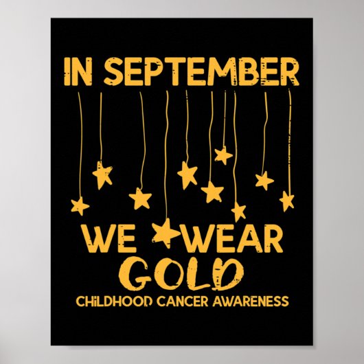 September We Draag Gold Childhood Cancer Awareness Poster (Voorkant)